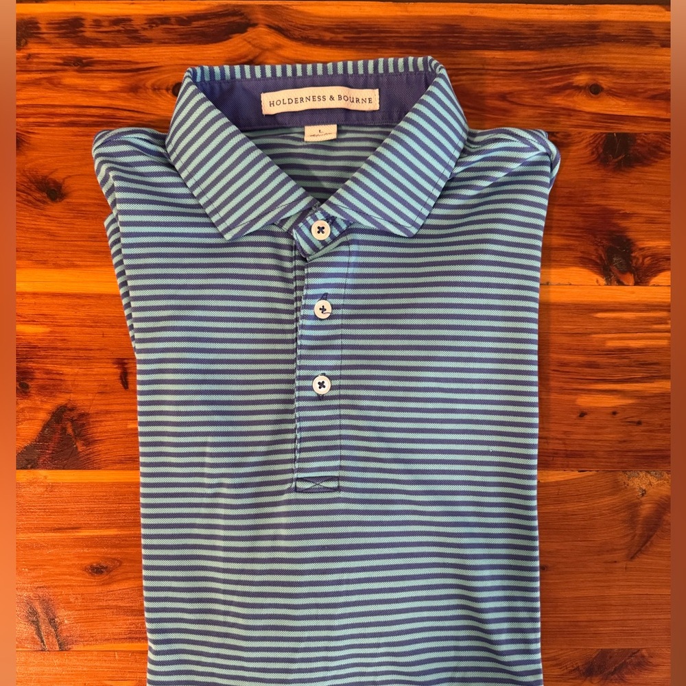Holderness & Bourne striped polo - The Maxwell striped pique